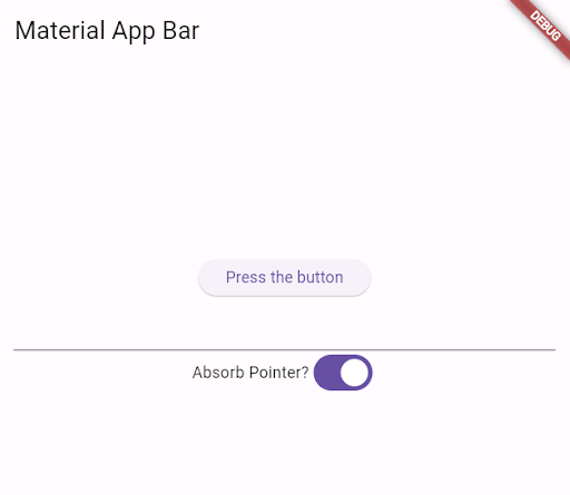 AbsorbPointer Widget