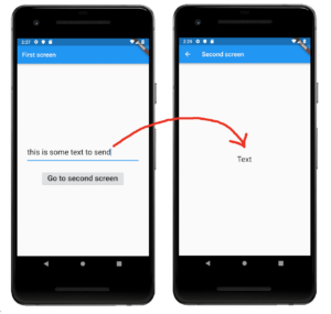 pass data from one screen to another screen in Flutter
