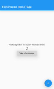 Screenshot of a widget in flutter