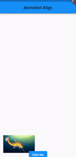 How to create animation using the AnimatedAlign widget in flutter